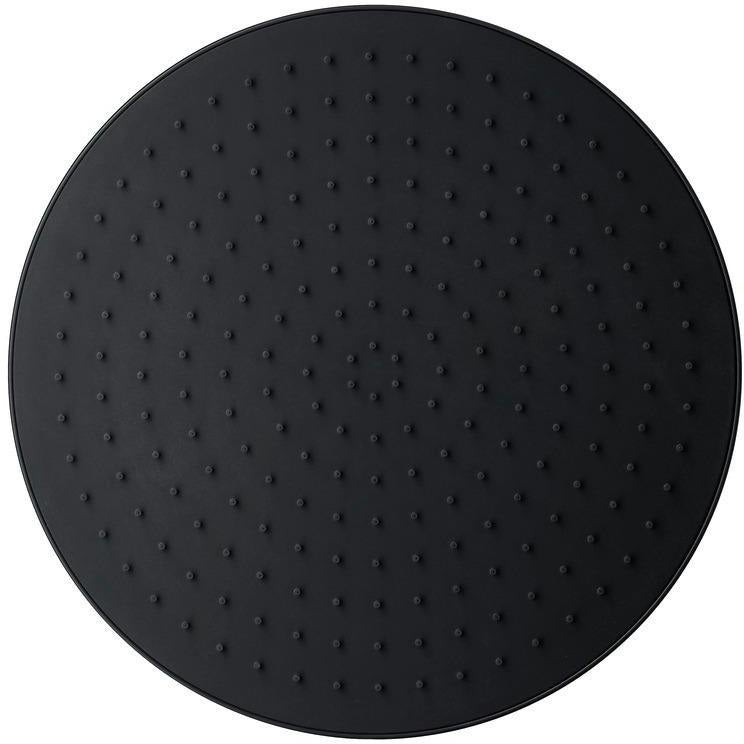 DURAVIT Kopfbrause MinusFlow D230, Rund, Rain Schwarz Matt – Wand- und Deckenmontage, Antikalk