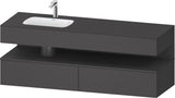 DURAVIT Qatego Studio F. A. Porsche Einbauwaschtisch mit Konsolenwaschtischunterbau 1600 mm Weiß Matt