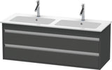 DURAVIT Ketho Waschtischunterbau 1270 mm betongrau matt mit 2 Schubkästen und Soft-Close