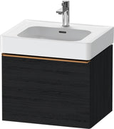 DURAVIT D-Neo Waschtischunterbau 584 mm Eiche Schwarz Matt mit Bronze Griff
