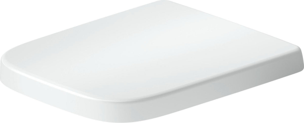 DURAVIT Univavo WC-Sitz eckig tief 438 mm mit Absenkautomatik, Duroplast, Edelstahl-Scharniere, Weiß