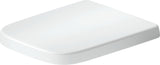 DURAVIT Univavo WC-Sitz eckig tief 438 mm mit Absenkautomatik, Duroplast, Edelstahl-Scharniere, Weiß