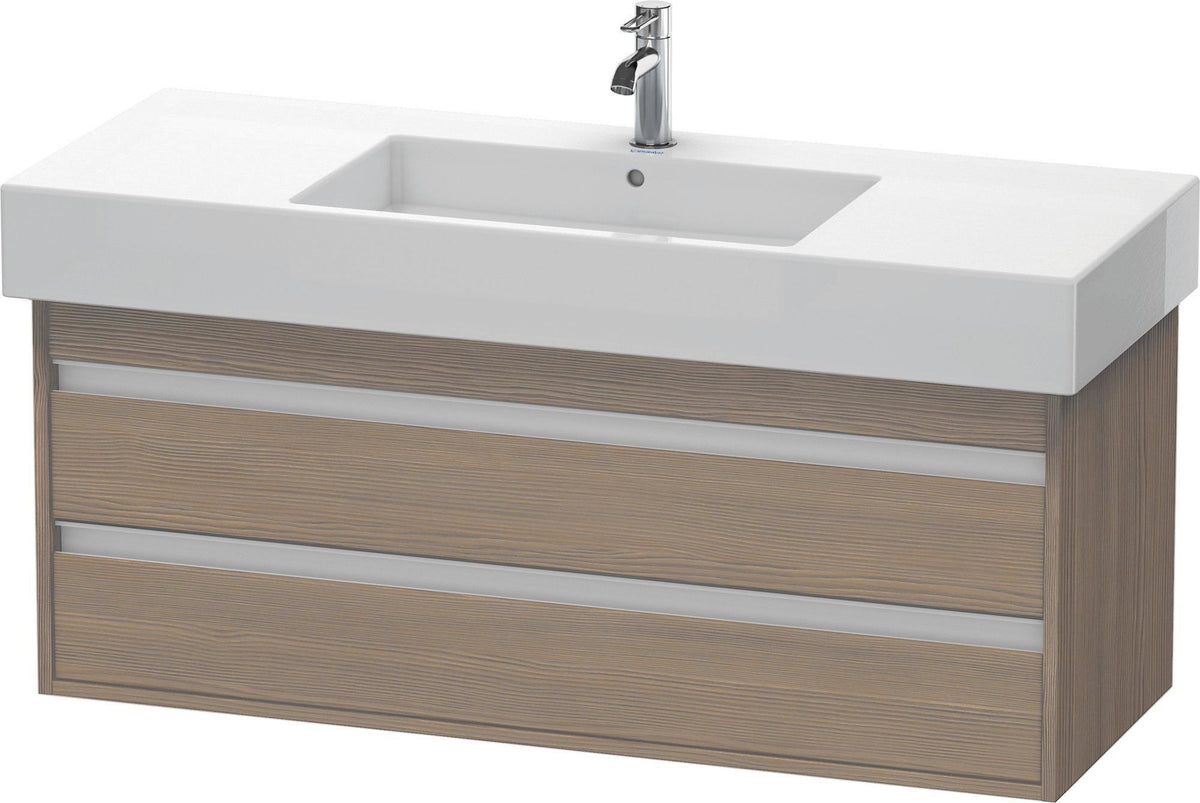 Duravit Ketho Waschtischunterbau 1200 mm Eiche Terra mit 2 Schubkästen und Soft-Close