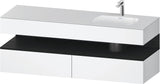 DURAVIT Qatego Einbauwaschtisch mit Konsolenwaschtischunterbau 1600 mm Weiß Matt