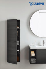 Duravit D-Neo Halbhochschrank 400 mm Eiche mit 1 Tür und Soft-Close