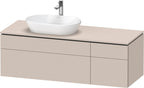 taupe supermatt / Spanplatte / 2 Schubkästen, 2 Auszüge