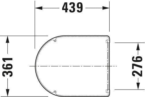 DURAVIT WC-Sitz Happy D. ohne SoftClose Scharnier Edelstahl, weiß