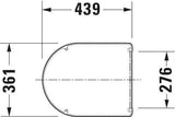 DURAVIT WC-Sitz Happy D. ohne SoftClose Scharnier Edelstahl, weiß