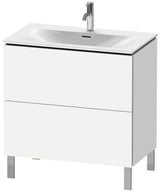 Duravit Waschtischunterbau L-Cube 704x820x481mm weiß matt mit Tip-On-Technik und 2 Auszügen