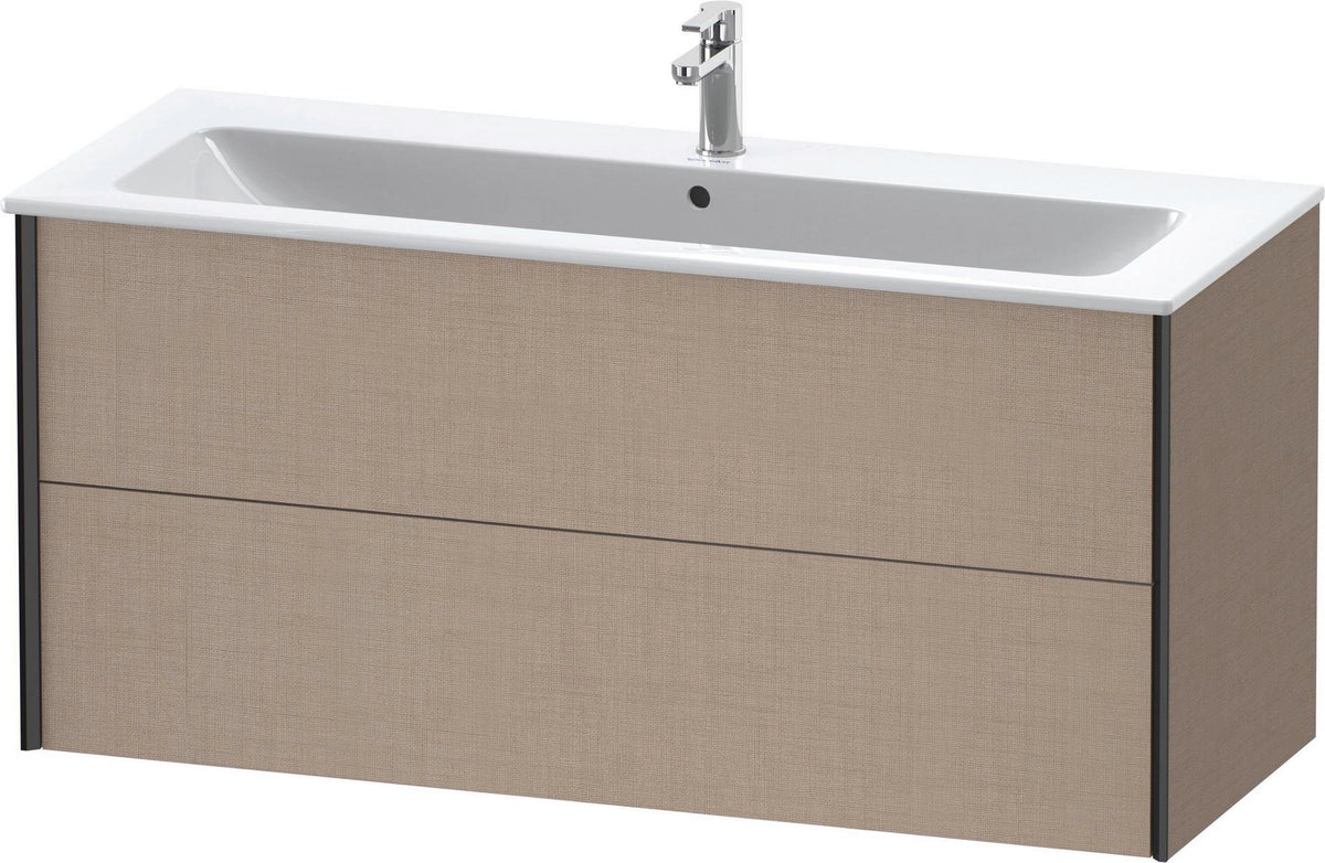Duravit XViu Waschtischunterbau wandhängend 1210 mm, 2 Schubkästen, champagner matt/weiß matt