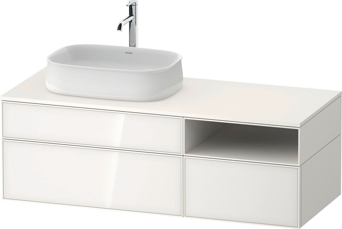 DURAVIT Zencha Konsolenwaschtischunterbau 1300 mm Eiche Anthrazit wandhängend