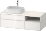 DURAVIT Zencha Konsolenwaschtischunterbau 1300 mm Eiche Anthrazit wandhängend