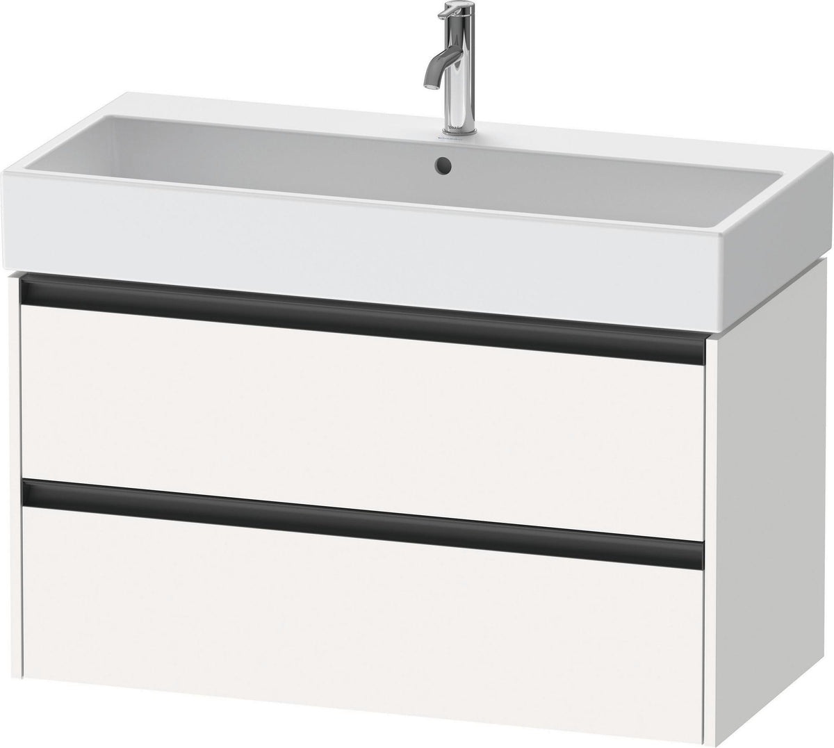 DURAVIT Ketho.2 Waschtischunterbau wandhängend betongrau matt 984 mm mit 2 Schubkästen