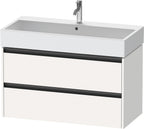 weiß matt / 2 Schubkästen / Waschtischunterbau