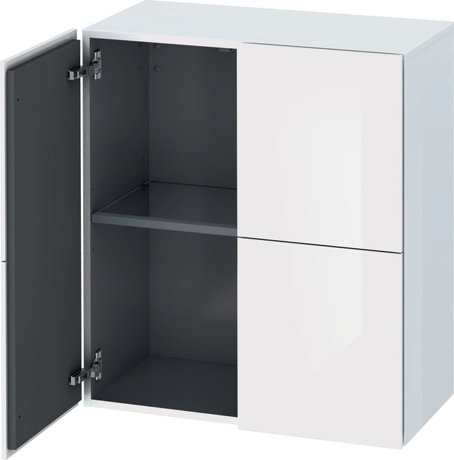 Duravit L-Cube Halbhochschrank 363x700x800mm, 2 Türen, weiß hochglanz