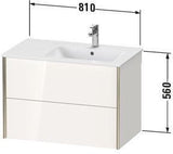 DURAVIT XViu Waschtischunterbau 810 mm mit 2 Schubkästen, Strukturmatte