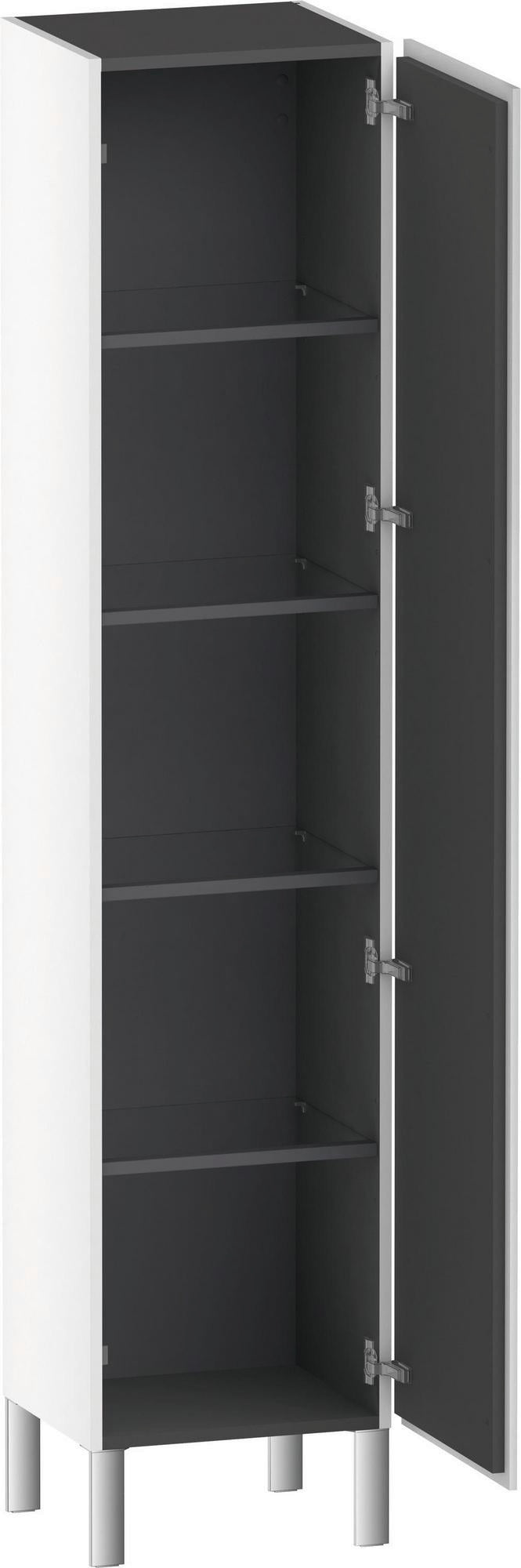 Duravit Hochschrank L-Cube 363x400x1760mm, 1 Tür, links, amerikanisch Nussbaum