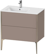Duravit XViu Waschtischunterbau bodenstehend 810 mm mit 2 Auszügen, weiß matt, Tip-On Technik