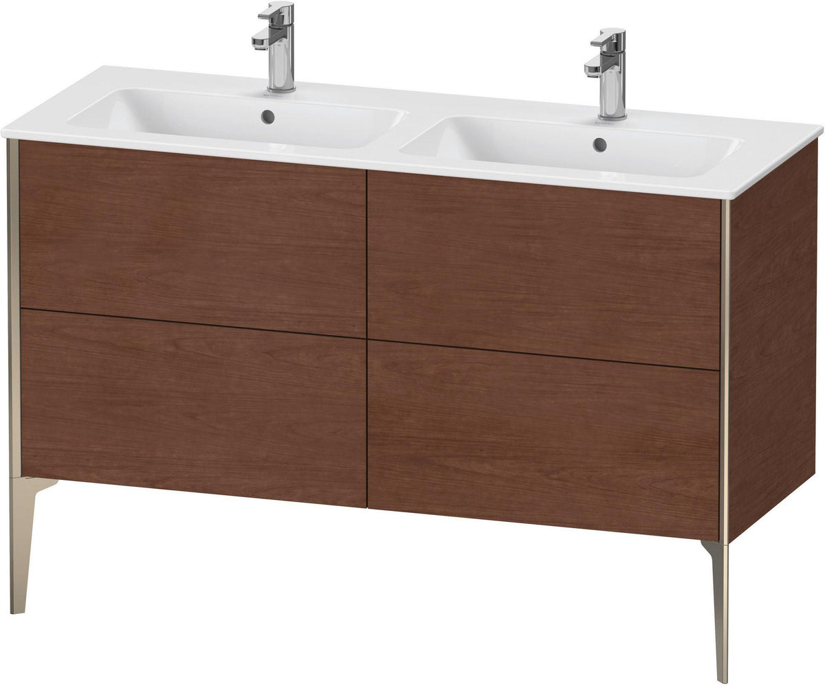 DURAVIT XViu Waschtischunterbau bodenstehend 1280 mm, 4 Auszüge, weiß matt – Tip-On
