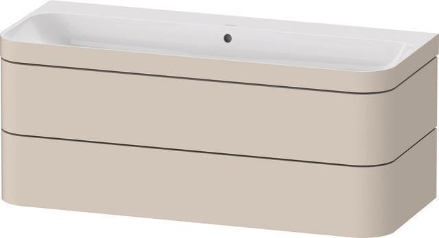 Duravit Waschtischset Happy D.2 Plus 2 Schubkästen 1175 mm eiche hell taupe supermatt