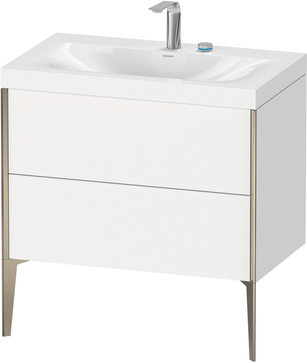 DURAVIT XViu c-bonded Waschtischset 800 mm bodenstehend mit 2 Auszügen und Tip-on Technik