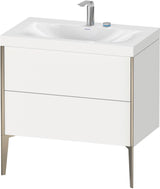 DURAVIT XViu c-bonded Waschtischset 800 mm bodenstehend mit 2 Auszügen und Tip-on Technik