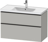 DURAVIT D-Neo Waschtischunterbau 984 mm betongrau matt mit Soft-Close und Bronze-Griff