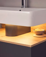 DURAVIT Qatego Waschtisch 600 mm mit Hahnlochbank und Überlauf in Weiß mit HygieneGlaze