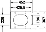 DURAVIT WC-Sitz Vero Air Weiß mit Edelstahl-Scharnieren, abnehmbar, ohne Absenkautomatik