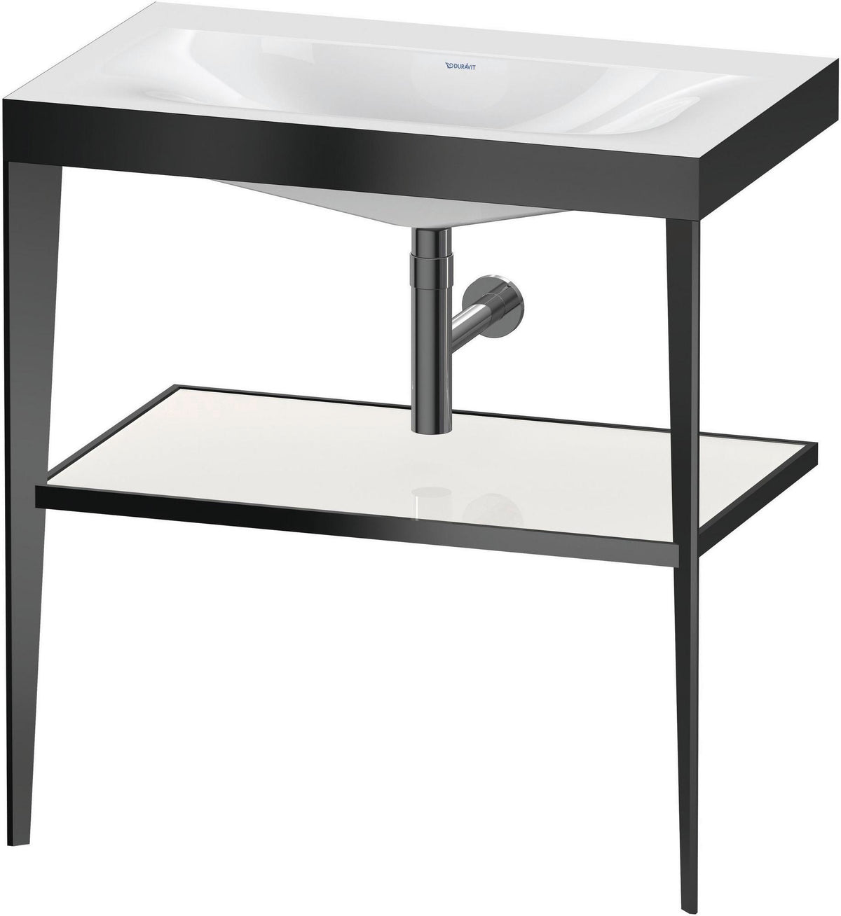 DURAVIT XViu c-bonded Waschtisch-Set mit Metallkonsole, 800 mm, apricot pearl hochglanz