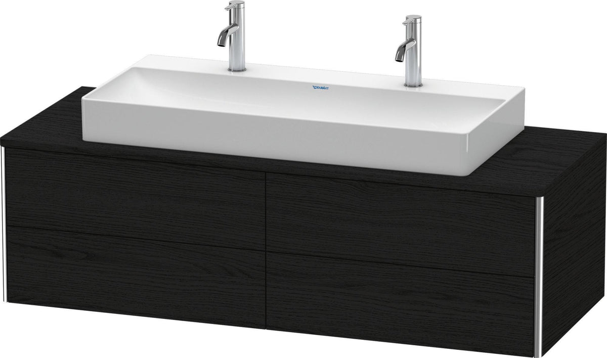 DURAVIT XSquare Waschtischunterbau 1400 mm, 4 Schubkästen, betongrau matt, wandhängend