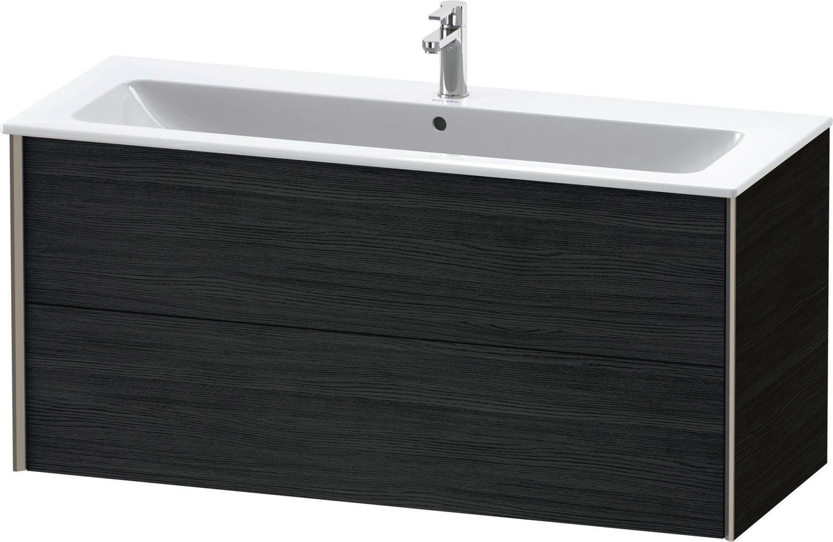 Duravit XViu Waschtischunterbau wandhängend 1210 mm, 2 Schubkästen, champagner matt/weiß matt