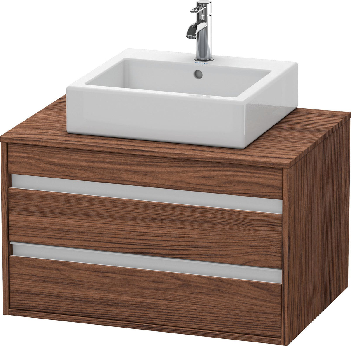 Duravit Ketho Waschtischunterbau 800 mm wandhängend, 2 Schubkästen, basalt matt