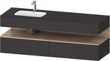 DURAVIT Qatego Studio F. A. Porsche Einbauwaschtisch mit Konsolenwaschtischunterbau 1600 mm Weiß Matt