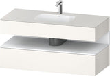 DURAVIT Qatego Studio F. A. Porsche Einbauwaschtisch mit Konsolenwaschtischunterbau 1200 mm Weiß Matt