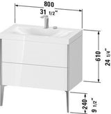 Duravit Möbelwaschtischset XVIU 800x480mm Chaos mit Möbelwaschtisch Viu und Unterbau