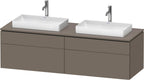 flannel grey seidenmatt / Mitteldichte Faserplatte (MDF) / 2 Schubkästen, 2 Auszüge