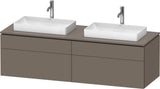 DURAVIT L-Cube Konsolenwaschtischunterbau 1620 mm Taupe supermatt mit Tip-on Technik