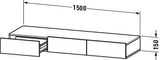 Duravit DuraStyle Schubkastenablage 1500 mm, 3 Schubkästen, basalt matt – wandhängend
