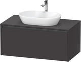 Duravit Ketho.2 Konsolen-Waschtischunterbau 1000 mm betongrau matt, wandhängend, 1 Auszug, Soft-Close