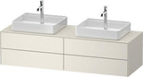 Duravit White Tulip Waschtischunterbau 1600 mm Nussbaum links von Philippe Starck