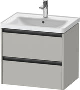 DURAVIT Ketho.2 Waschtischunterbau 634 mm betongrau matt mit 2 Schubkästen und Soft-Close