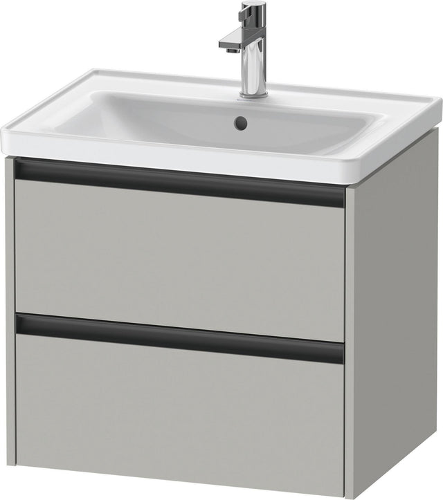 DURAVIT Ketho.2 Waschtischunterbau 634 mm betongrau matt mit 2 Schubkästen und Soft-Close