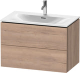 Duravit L-Cube Waschtischunterbau 820 mm weiß matt mit 2 Schubkästen und Tip-On-Technik
