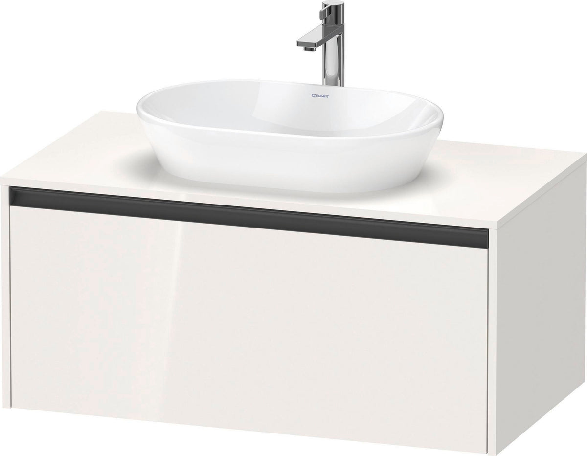 Duravit Ketho.2 Konsolen-Waschtischunterbau 1000 mm betongrau matt, wandhängend, 1 Auszug, Soft-Close