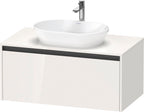 weiß hochglanz / 1 Auszug / Waschtischunterbau
