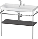 Duravit Happy D.2 c-shaped Waschtischset mit Metallkonsole, 975 mm, Taupe