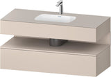 DURAVIT Qatego Studio F. A. Porsche Einbauwaschtisch mit Konsolenwaschtischunterbau 1200 mm Weiß Matt
