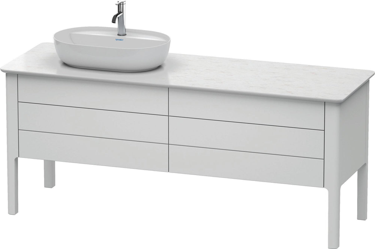 DURAVIT Luv Waschtischunterbau bodenstehend 1733 mm, 2 Auszüge, weiß seidenmatt