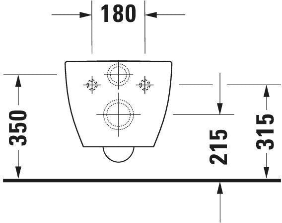 Duravit Wand-WC Happy D.2 spülrandlos 540 mm Anthrazit Matt Tiefspüler